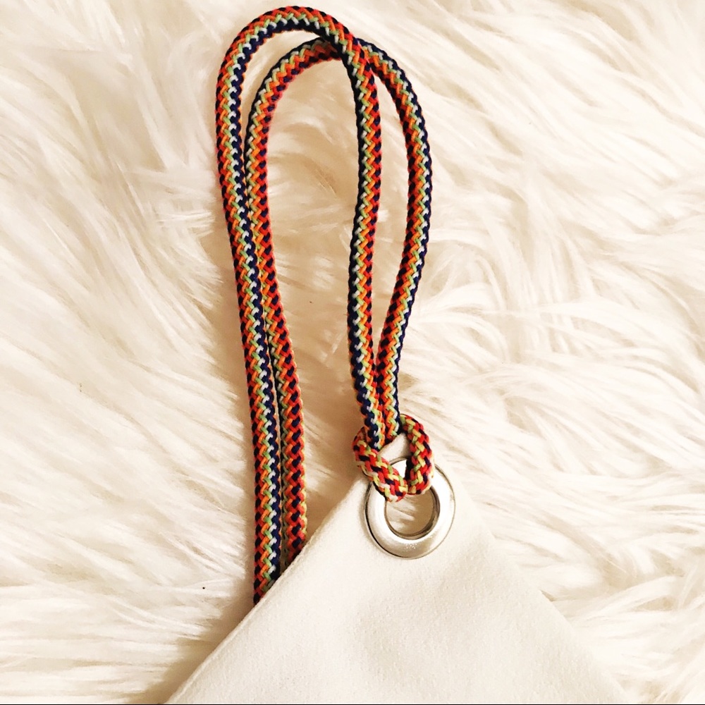 NWT ZARA WHITE DRESS WITH RAINBOW ROPE STRAPS - Picture 8 of 8